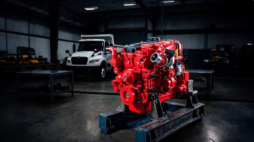 Volqueta MV International con motor Cummins B6.7
